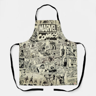 Marvel Comics Pages Pattern Apron