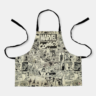 Marvel Comics Pages Pattern Apron