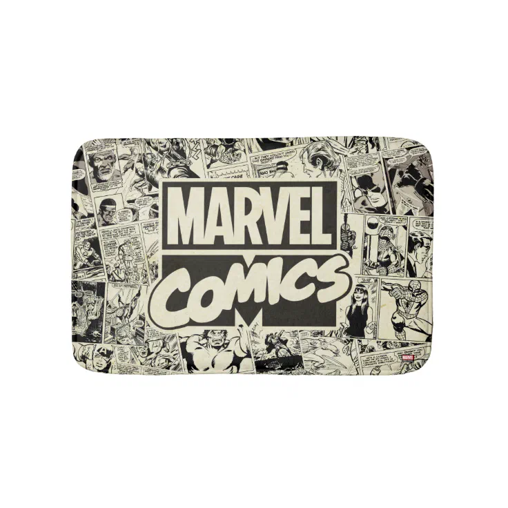 Marvel Comics Pages Pattern Bath Mat Zazzle