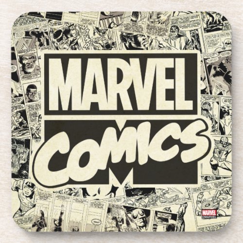 Marvel Comics Pages Pattern Beverage Coaster