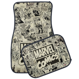 Marvel Comics Pages Pattern Car Floor Mat