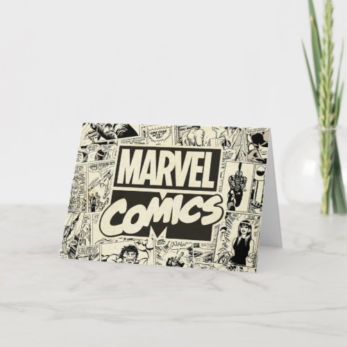 Marvel Comics Pages Pattern Card