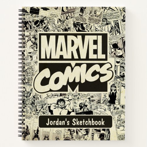 Marvel Comics Pages Pattern Drawing Notebook