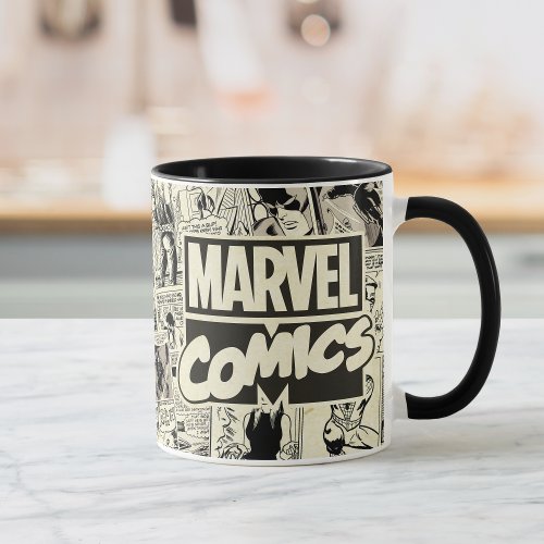 Marvel Comics Pages Pattern Mug