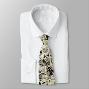 Marvel Comics Pages Pattern Neck Tie