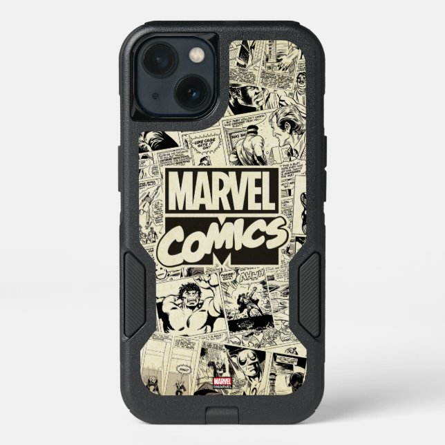 Marvel Comics Pages Pattern Otterbox iPhone Case (Back)