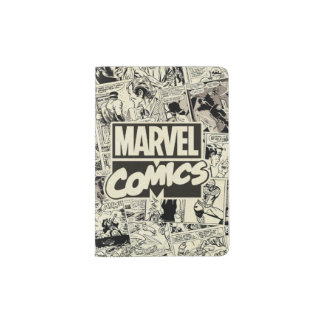 Marvel Comics Pages Pattern Passport Holder