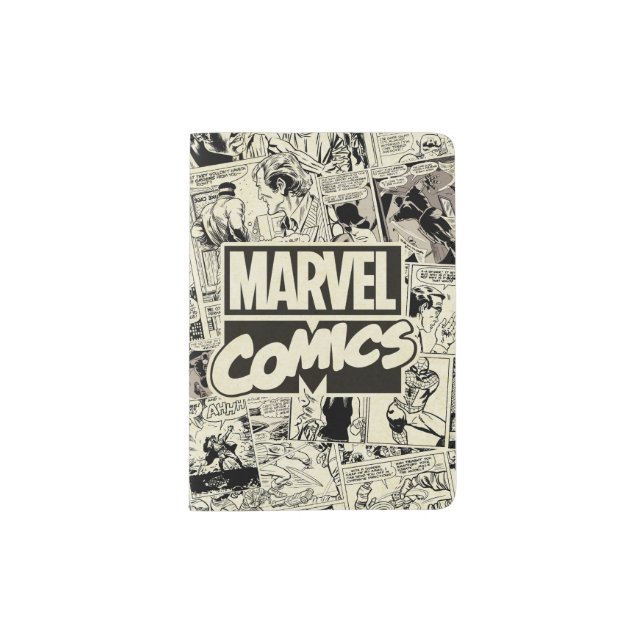 Marvel Comics Pages Pattern Passport Holder (Front)