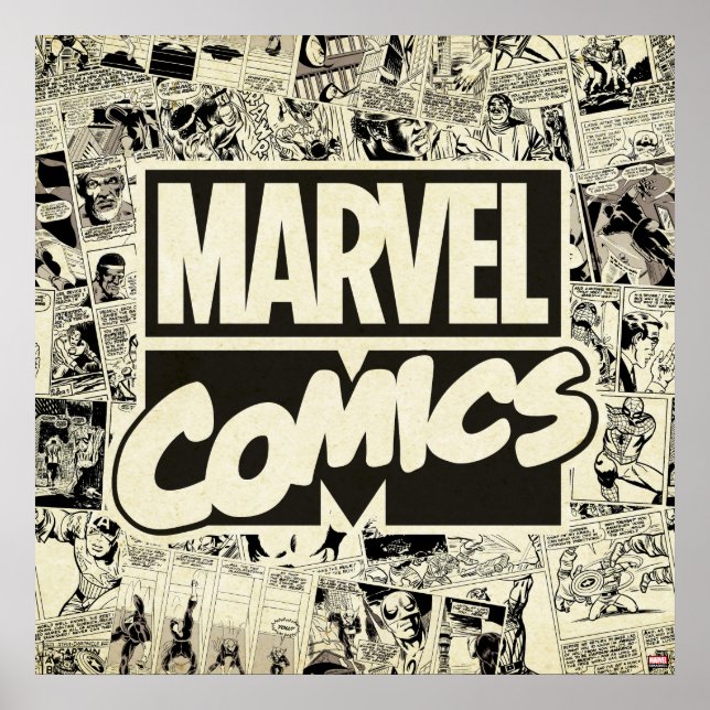 Marvel Comics Pages Pattern Poster (Front)