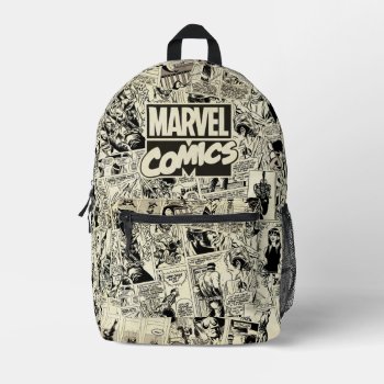 Marvel Comics Pages Pattern Printed Backpack by marvelclassics at Zazzle