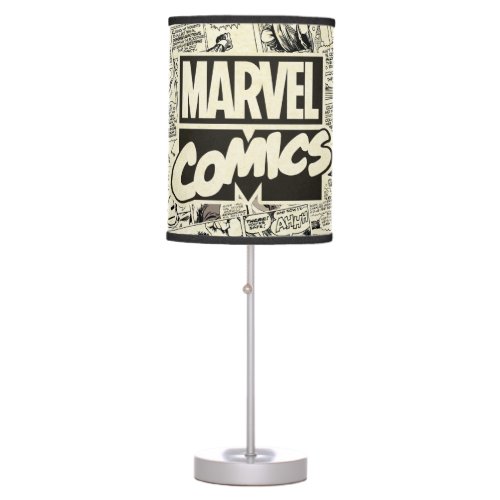 Marvel Comics Pages Pattern Table Lamp