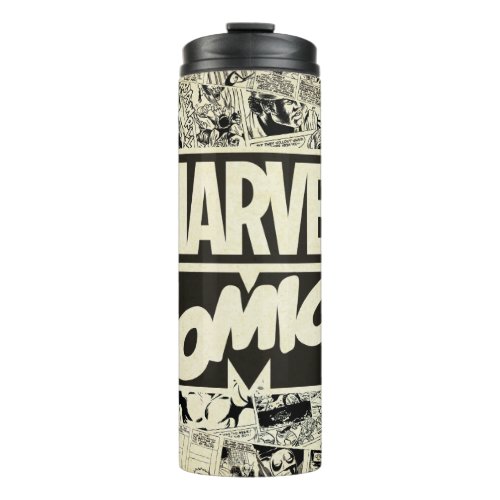 Marvel Comics Pages Pattern Thermal Tumbler
