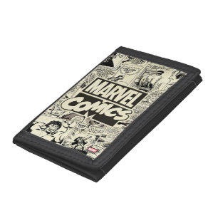 Marvel Comics Pages Pattern Trifold Wallet