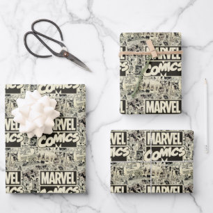 Marvel Comics Pages Pattern Wrapping Paper Sheets