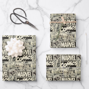 Marvel Comics Pages Pattern Wrapping Paper Sheets