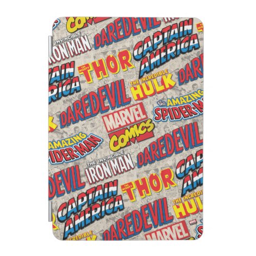Marvel Comics Titles Pattern iPad Mini Cover
