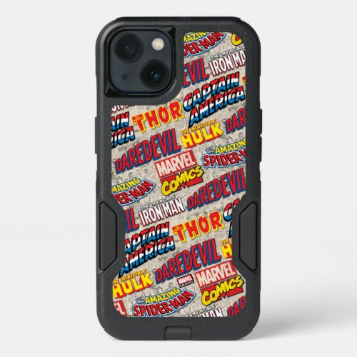 Marvel Comics Titles Pattern iPhone 13 Case