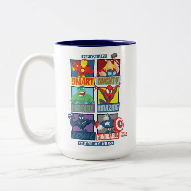 Marvel | Dad You Are My Hero Two-Tone Coffee Mug (Left)