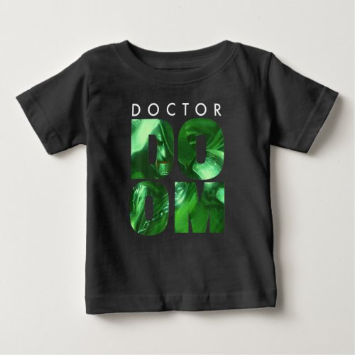 Marvel Doctor Doom Large Stacked Portrait Fill Tex Baby T_Shirt