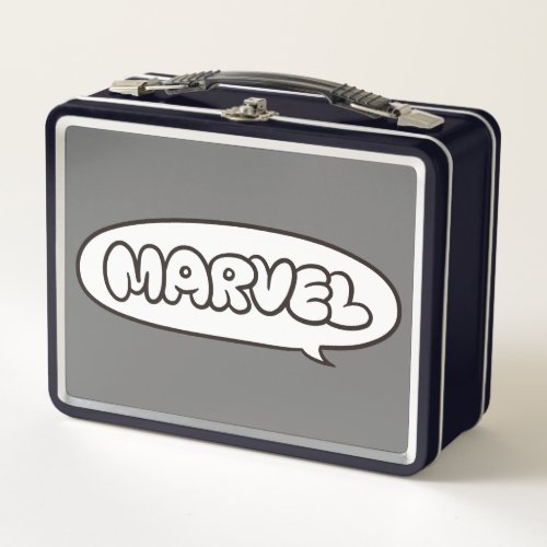 Marvel Doodle Speech Bubble Logo Metal Lunch Box