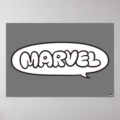 Marvel Doodle Speech Bubble Logo Poster