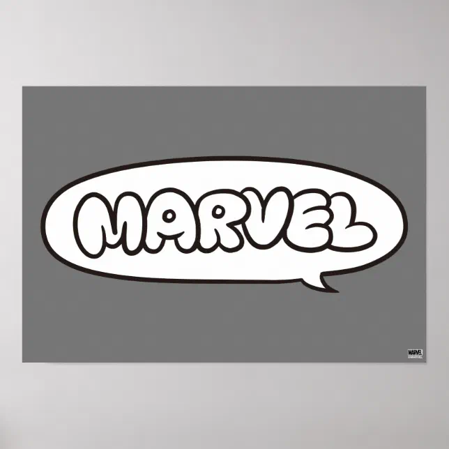 Marvel Doodle Speech Bubble Logo Poster | Zazzle