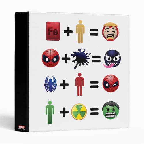 Marvel Emoji Character Equations 3 Ring Binder
