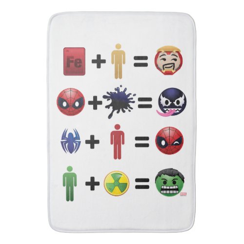 Marvel Emoji Character Equations Bathroom Mat