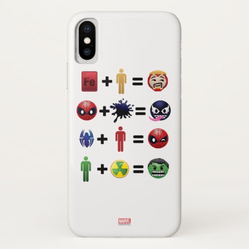Marvel Emoji Character Equations iPhone X Case