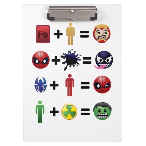 Marvel Emoji Character Equations Clipboard