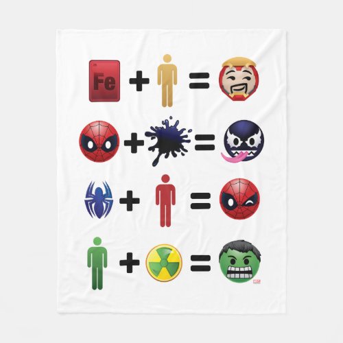 Marvel Emoji Character Equations Fleece Blanket