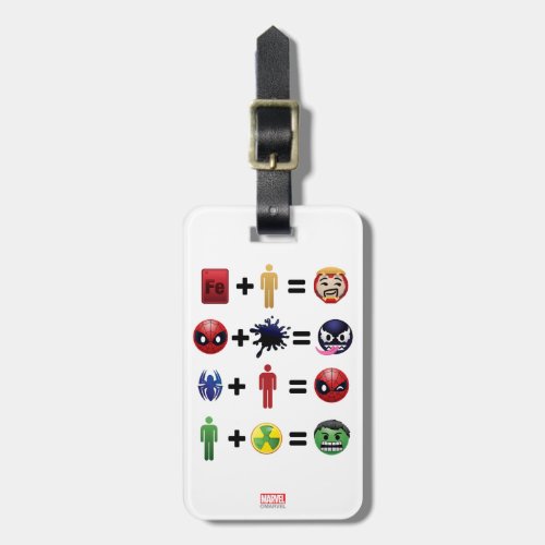 Marvel Emoji Character Equations Luggage Tag
