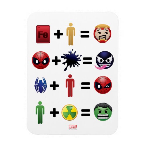Marvel Emoji Character Equations Magnet