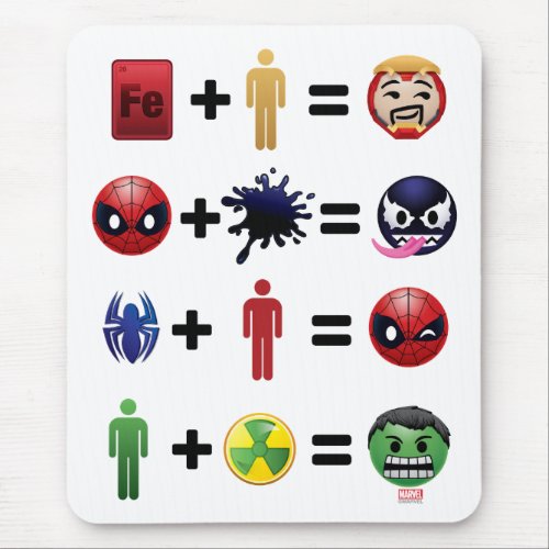 Marvel Emoji Character Equations Mouse Pad