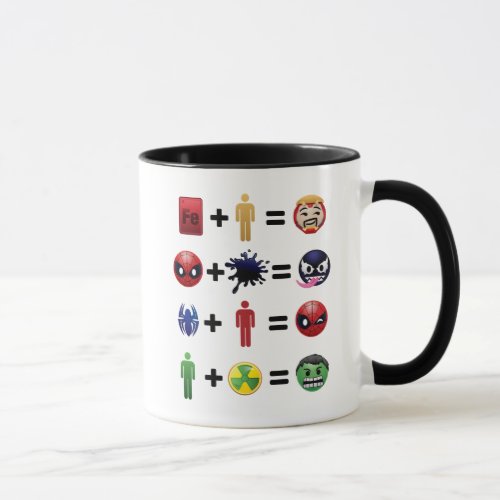 Marvel Emoji Character Equations Mug