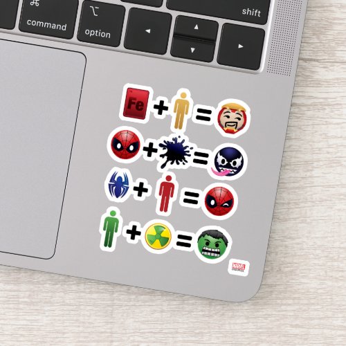 Marvel Emoji Character Equations Sticker