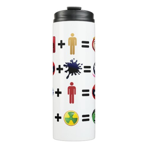 Marvel Emoji Character Equations Thermal Tumbler