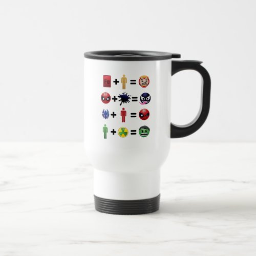 Marvel Emoji Character Equations Travel Mug