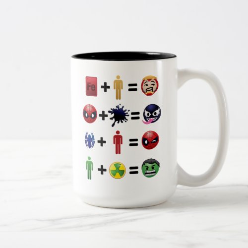 Marvel Emoji Character Equations Two_Tone Coffee Mug
