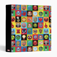 Marvel Emoji Characters Grid Pattern 3 Ring Binder