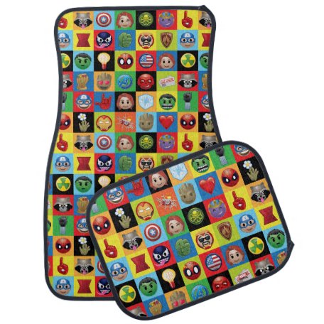 Marvel Emoji Characters Grid Pattern Fabric | Zazzle.com