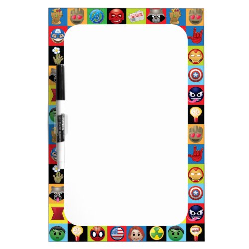 Marvel Emoji Characters Grid Pattern Dry Erase Board