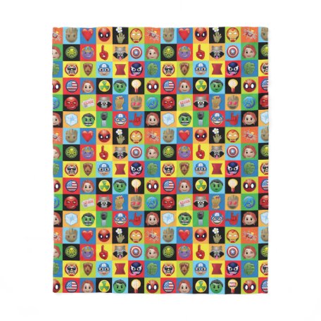 Marvel Emoji Characters Grid Pattern Fabric | Zazzle