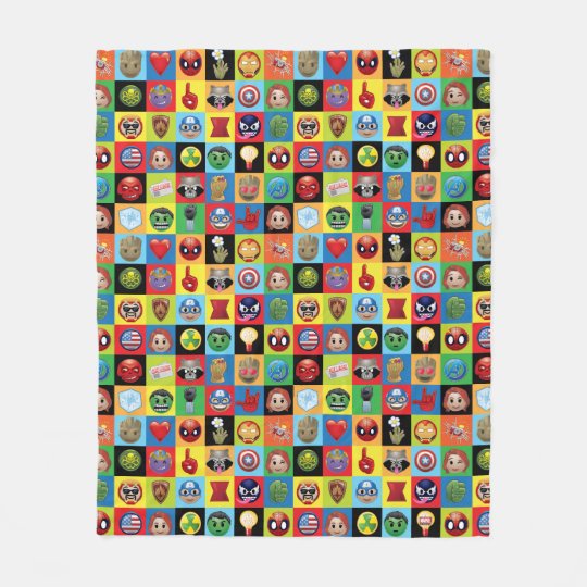 marvel emoji characters grid pattern fleece blanket zazzle com