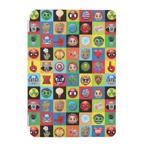 Marvel Emoji Characters Grid Pattern iPad Mini Cover