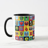 Marvel Emoji Characters Grid Pattern Mug (Left)
