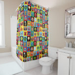 Marvel Emoji Characters Grid Pattern Shower Curtain at Zazzle