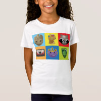 Marvel Emoji Characters Grid Pattern T-Shirt