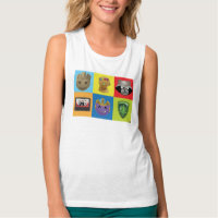 Marvel Emoji Characters Grid Pattern Tank Top