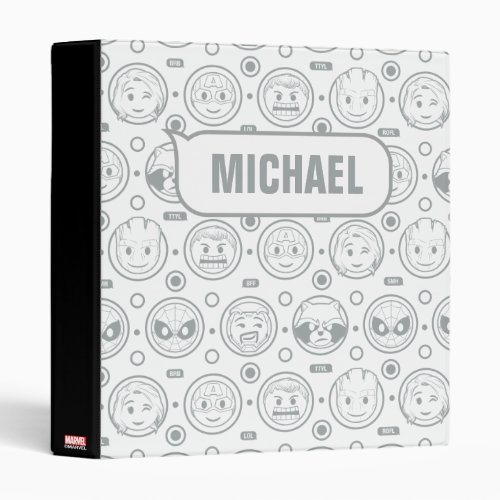 Marvel Emoji Characters Outline Pattern Binder